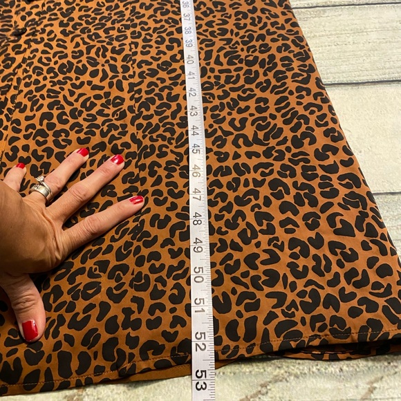 Beautiful Good American cheetah print satin feel puff sleeve midi maxi dress XL - Picture 11 of 12